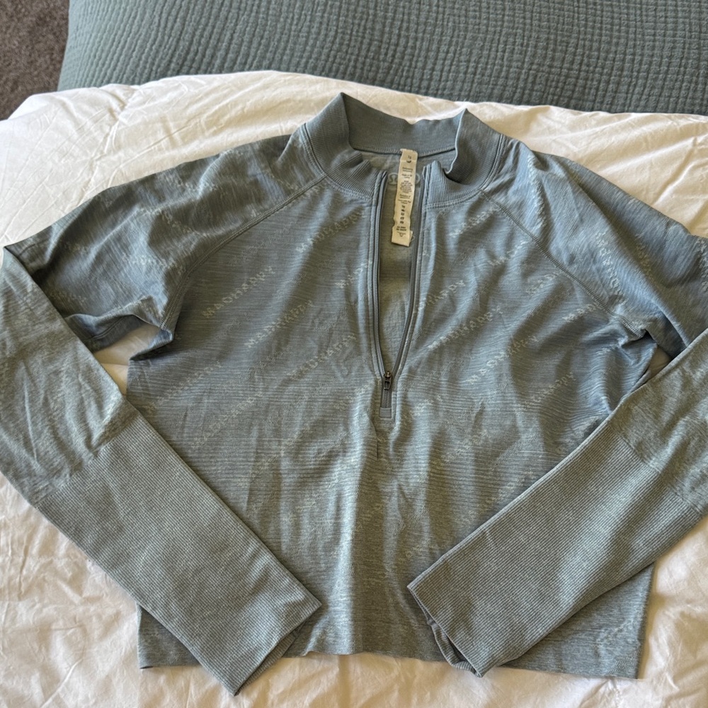 Light Blue Half-Zip Athletic Top